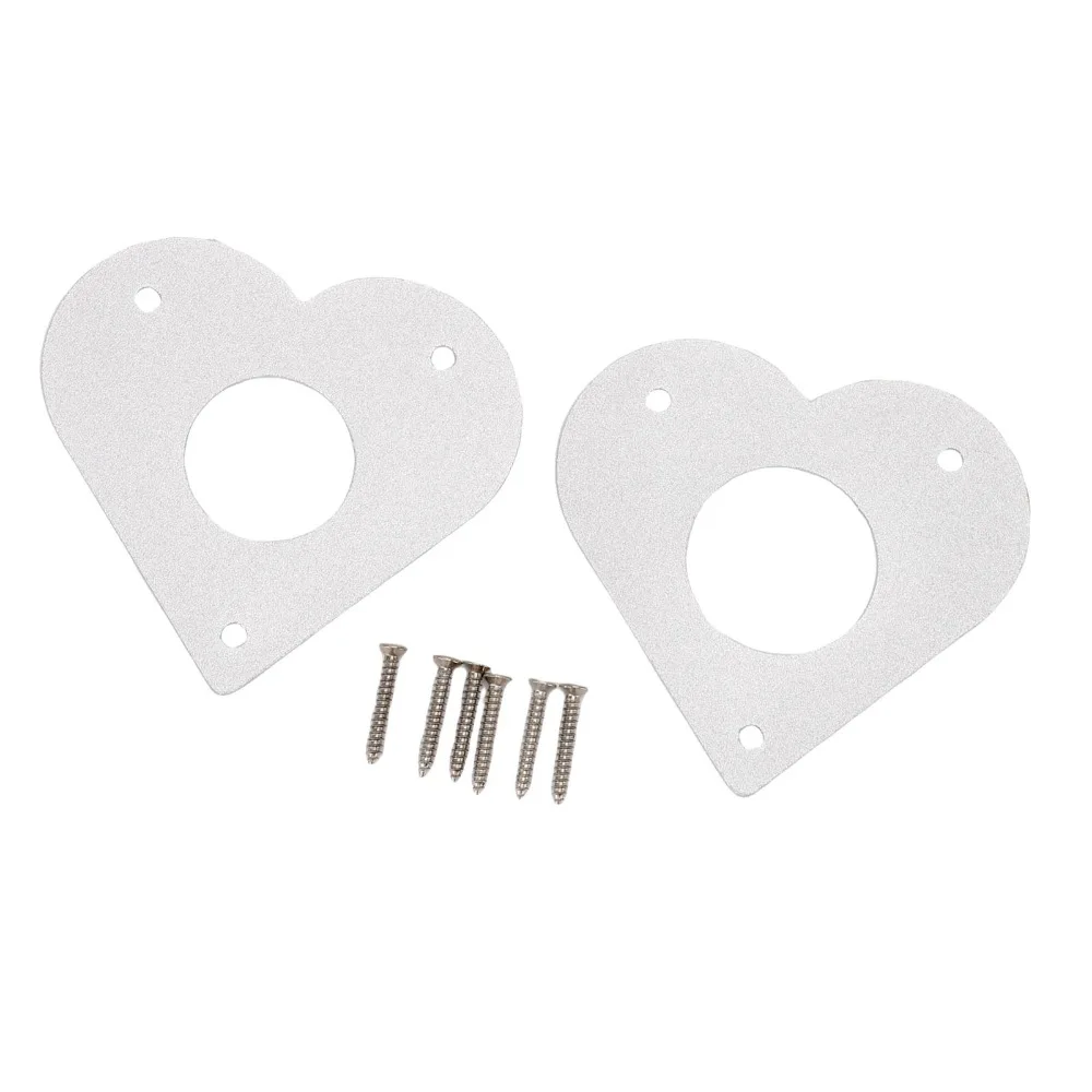 2 Sets Silver Bird House Guard 28mm Diameter Hole 32mm Diameter Hole Bird House Hole Protector Aluminum Galvanized Screws