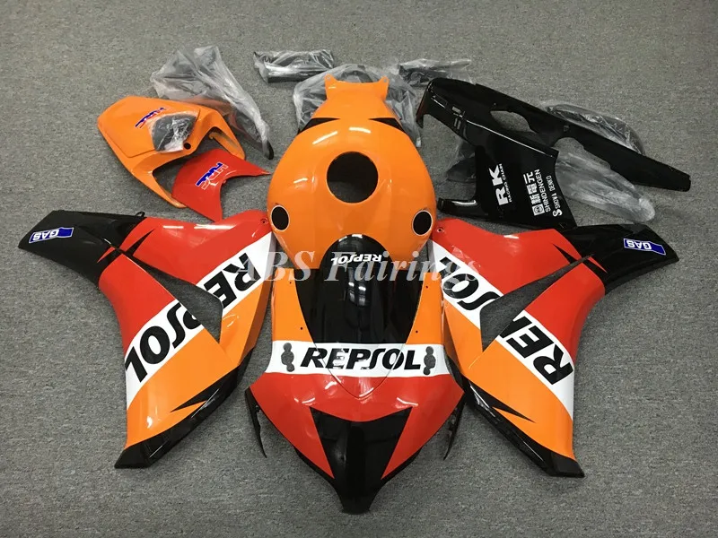 Kit completo de carenados ABS para motocicleta, conjunto de carrocería personalizado, rojo y naranja, para HONDA CBR1000RR 2008, 2009, 2010, 2011, 08, 09, 10, 11, nuevo