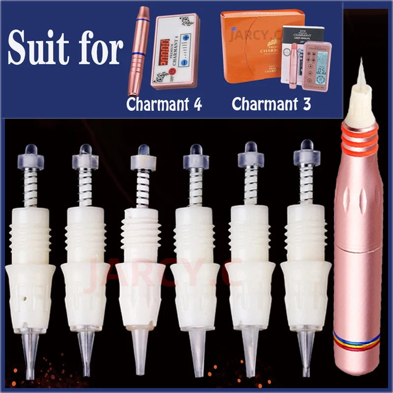 10/30/50pcs Disposable 9mm Screw Cartridges Needle for CHARMANT 4 Machine Charmant III Pen for Permanent Makeup Eyebrow Lips