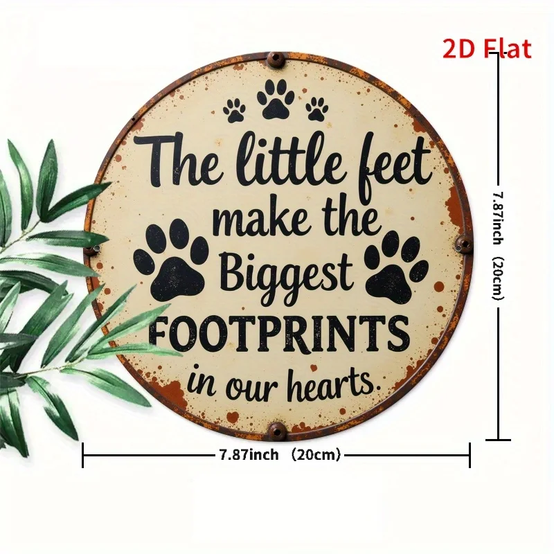 2D Flat, 1pc Vintage Round Metal Sign - 