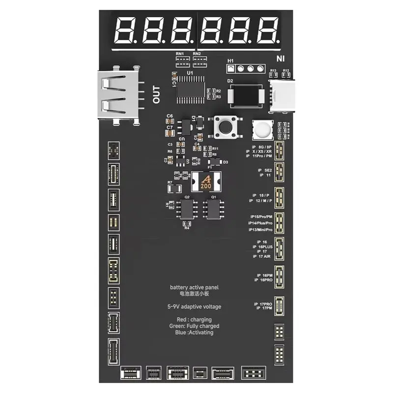 [NEWA64Z!】 Phone Battery Activated Wake Board Type-C Power Supply Digital Voltage Current Tester For Mobile Phone Repair