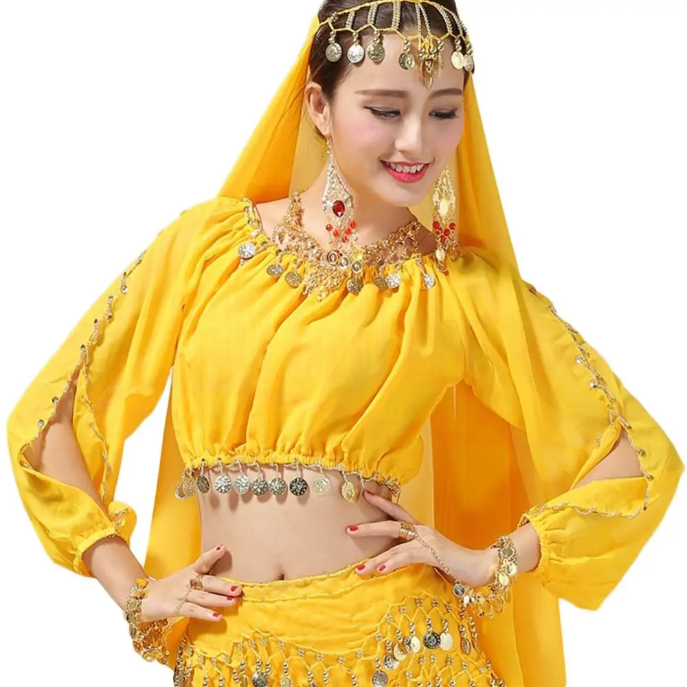 

For Thailand/India/Arab Sequin Nightclub Show Costumes Dance Wear Performance Top Belly Dance Top