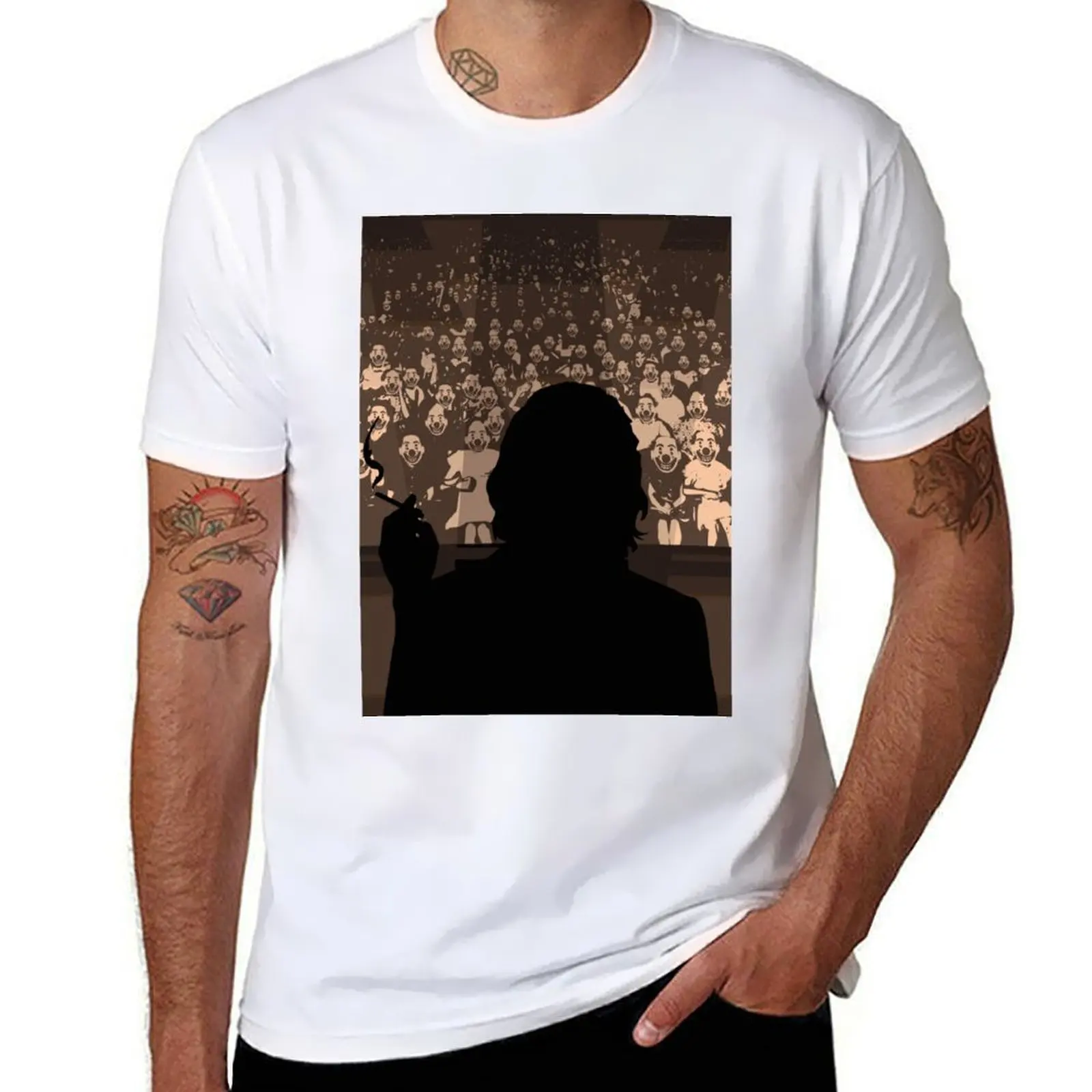 

Joker and all the Clowns - Joaquin Phoenix T-Shirt Big Size Simple T-Shirt