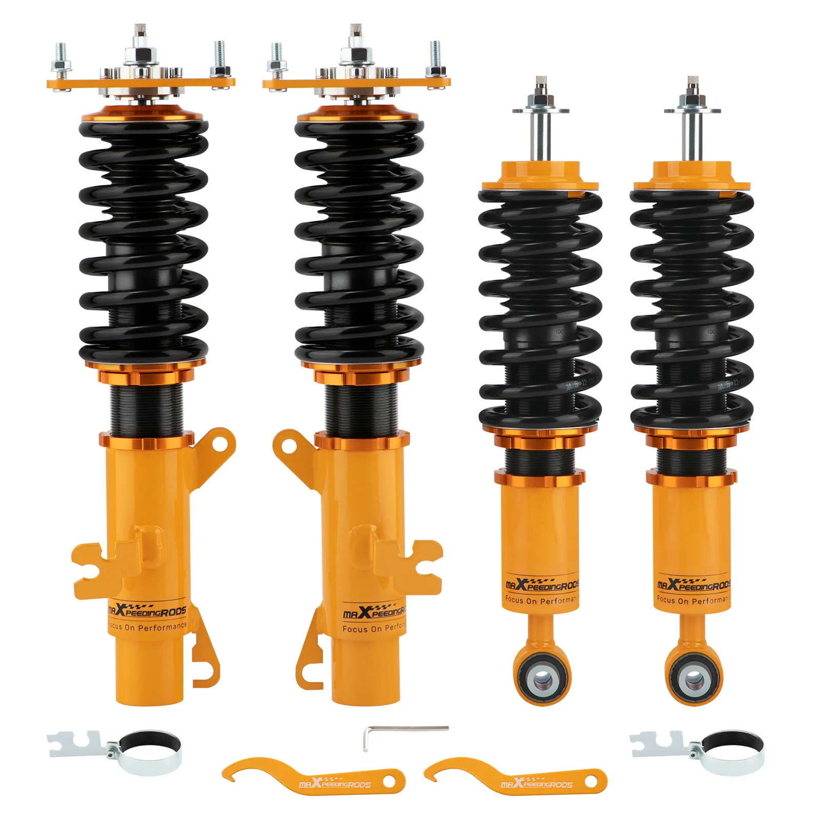 Coilovers for Mini Cooper R50 R52 R53 FWD 2001-2007, 24 Levels Damping Adjustable Coilovers Suspension Kit