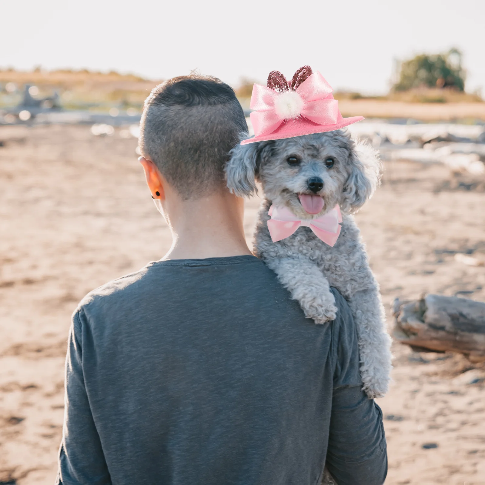 

1Set Pet Costume Puff Skirt Suit Party Bow Tie Hat Easter Small Dog Outfit Breathable Dog Clothes Easter Costume for Dogs