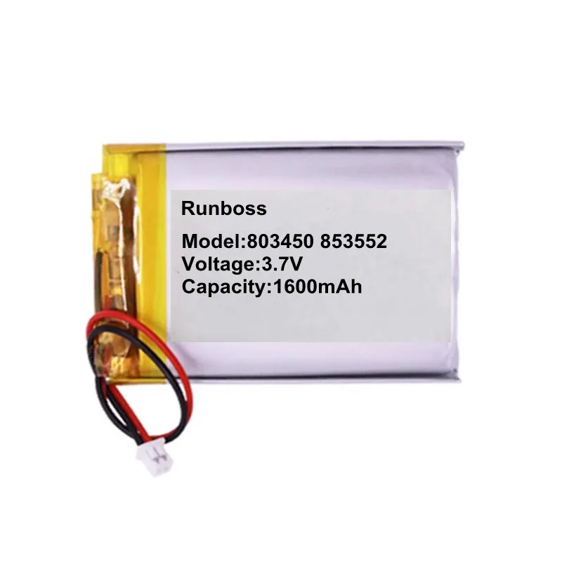 853552 803450 3.7V 1600mAh With JST 1.25mm 2P Plug Li-polymer Battery For Timemore Blackmirror Weighing Scale Batteries