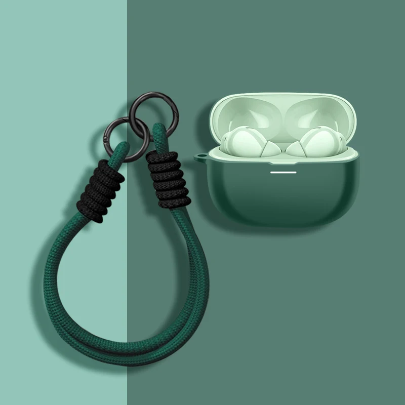 For Redmi Buds 5 Pro Case Fashion Rope Silicone Earphone Case Headset Shell Headphone Cover For Xiaomi Redmi Buds 5pro With Hook