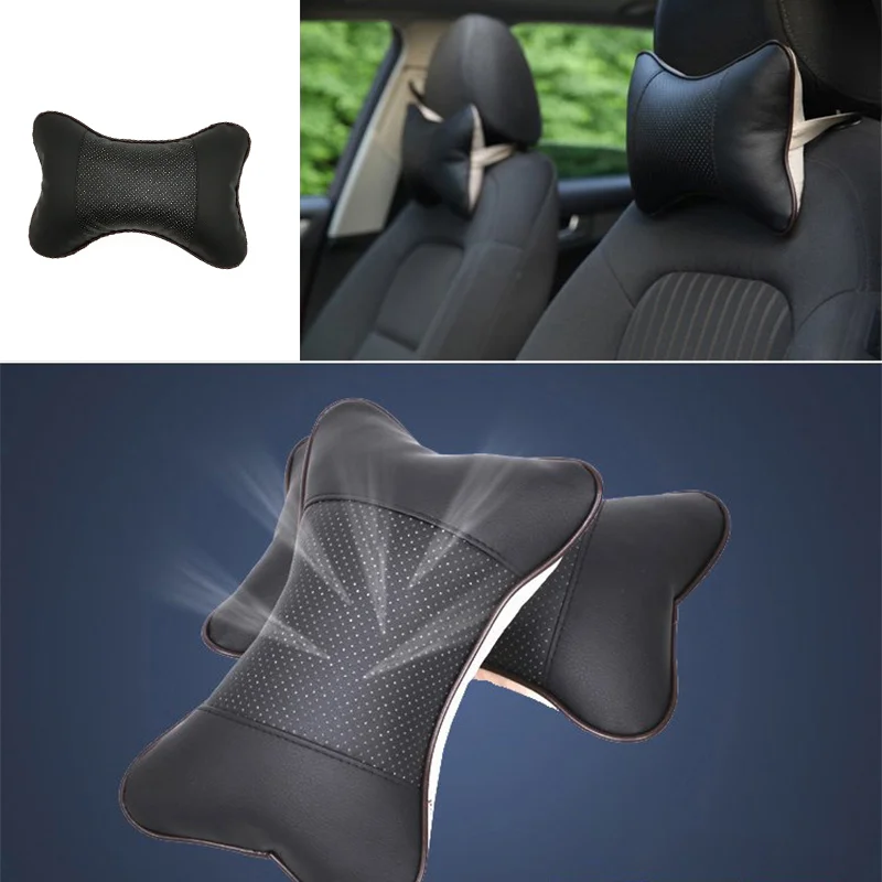 1PCS Car Seats Neck Pillow Breathable Relieves Headaches Filled With Comfortable Soft Fiber Four Seasons Universal Car Pillow