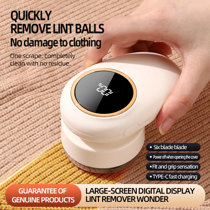 Electric Lint Remover USB Rechargable Cloth Fabric Shaver Fluff Pellet Remove Machine for Clothes Sweater Hairball Trimmer