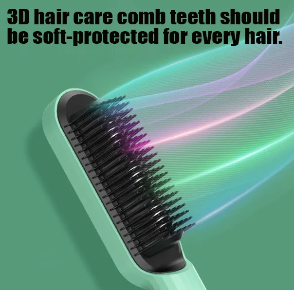 

New hair straightener straight hair curler, 3D hair care comb teeth, soft hair care silk.