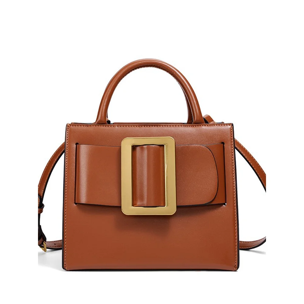 

2026 New Korean Style Trendy Versatile Crossbody Bag Simple Fashion Belt Aluminum Buckle Square Women's Bag