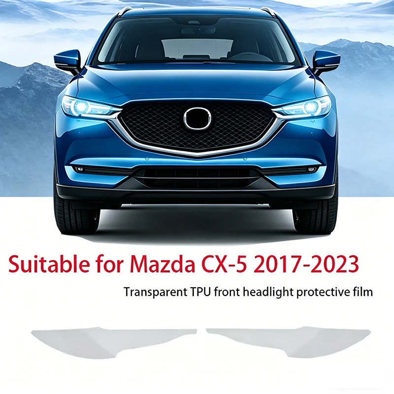 

Suitable for Mazda CX-5 2017-2023, car headlight protection invisible film TPU headlight protection film pre cut car cover