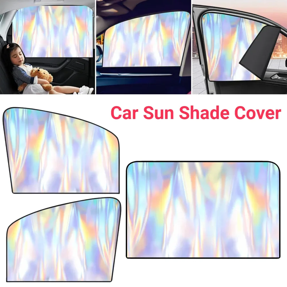 Magnetic Side Window Sunshade Laser UV Protection Curtain Front/Rear Car Window Curtain Sun Visor Protection Window Curtain
