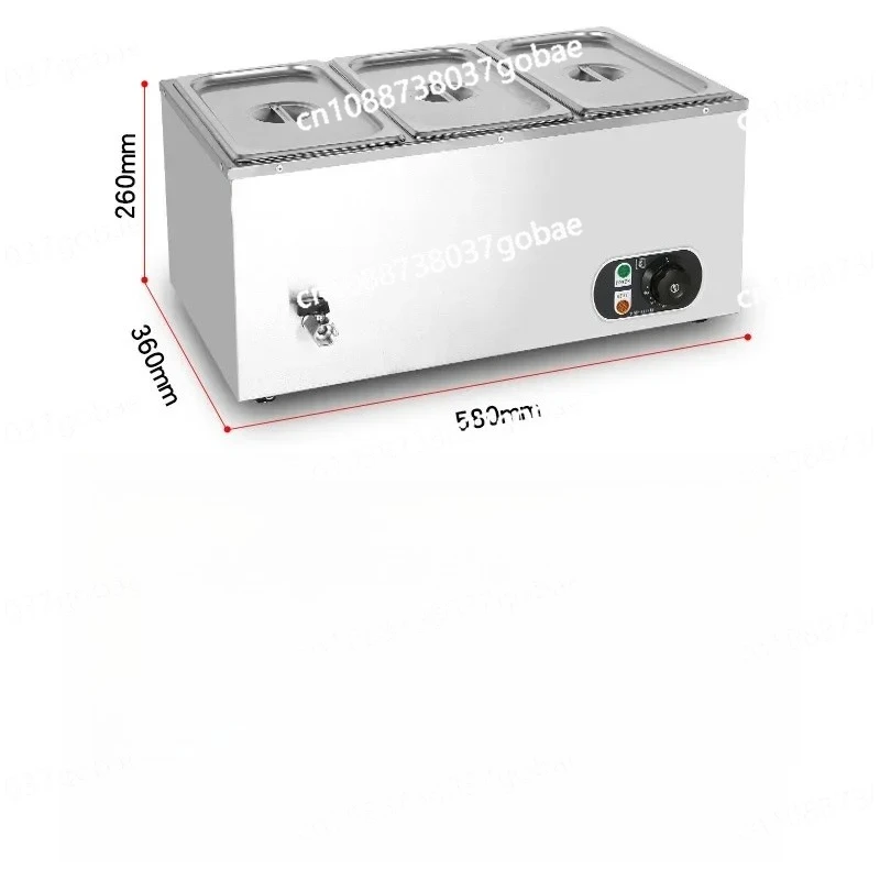 Electric Soup Warmer Stainless Steel Insulated Desktop Six Pot Vegetable Warmer Four Pot Boiling System