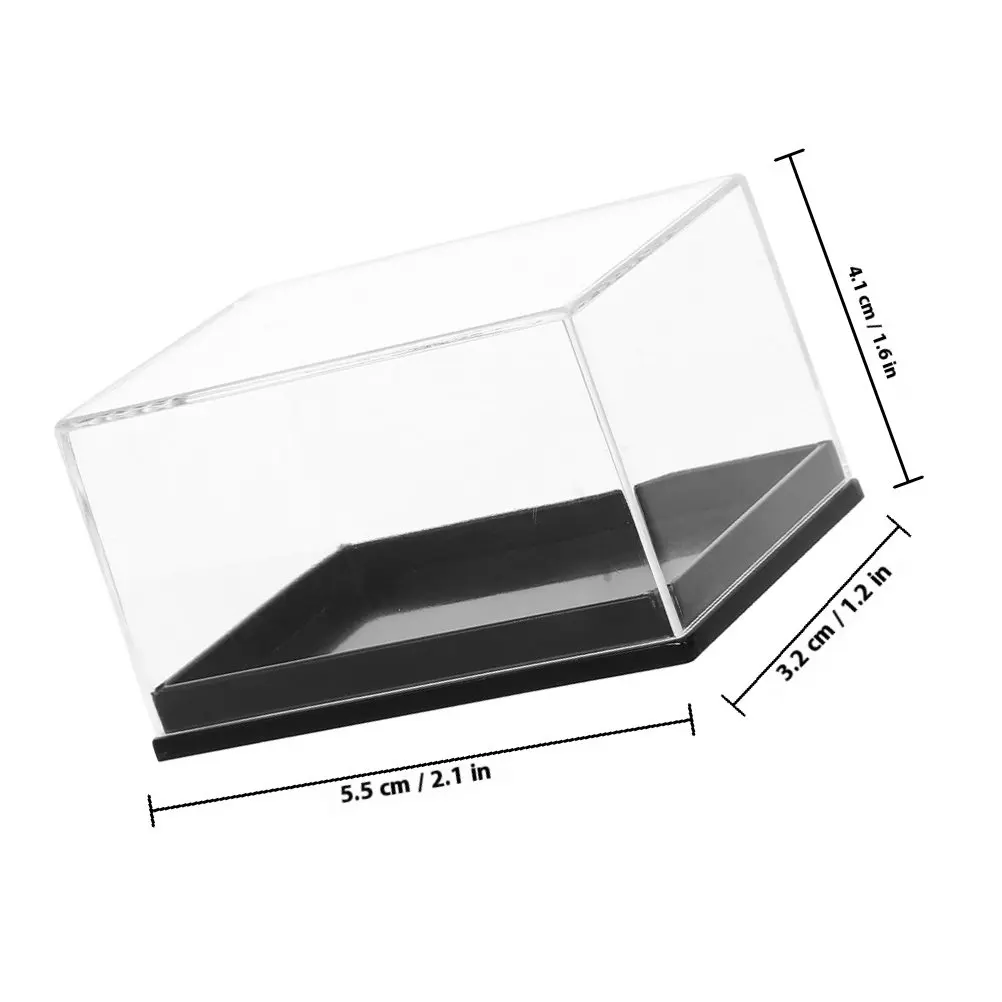 8Pcs Crystal Clear Rectangular Specimen Box Versatile Display Storage Case for Conch Shells Minerals Gemstones Rock Collections