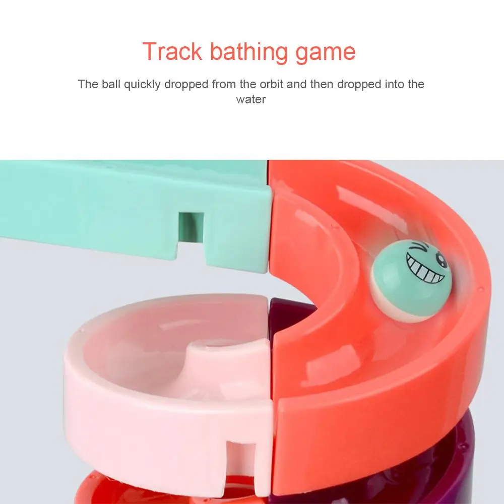 Marble Race Track Easy To Assemble Baby Bath Toys Slippery Bath Fun Creative Engaging Suction Cup Toy Water Exploration Durable