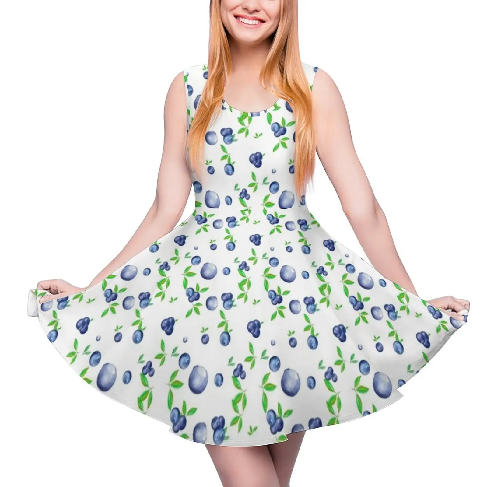 

Blueberries,blueberry,fruits,watercolour pattern Sleeveless Dress summer dress women 2024 prom dresses Bride dresses