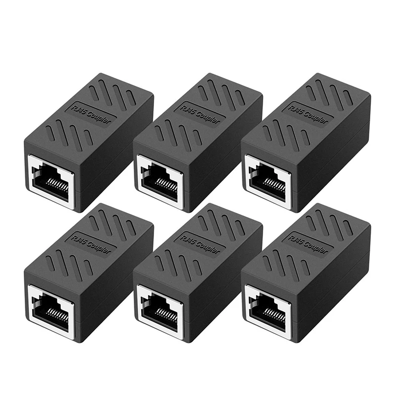 

20pcs RJ45 Coupler Cat7 Cat6 Cat5 Ethernet Adapter Gigabit Interface Network Extender Convertor Female to Female Extension Cable