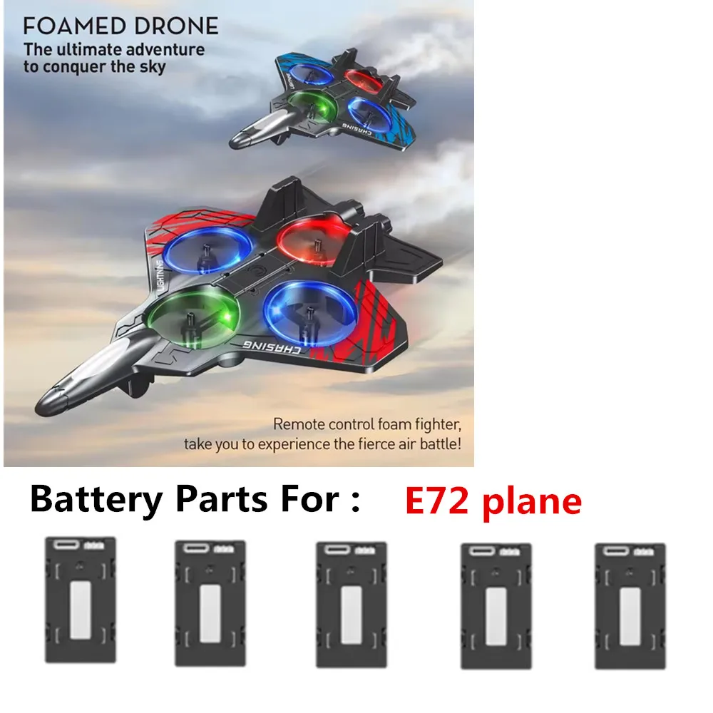 

E72 Пенопластовый аккумулятор для самолета, оригинальные запасные части 3,7 В, 350 мАч/лопасти пропеллера/использование для деталей радиоуправляемого самолета E72