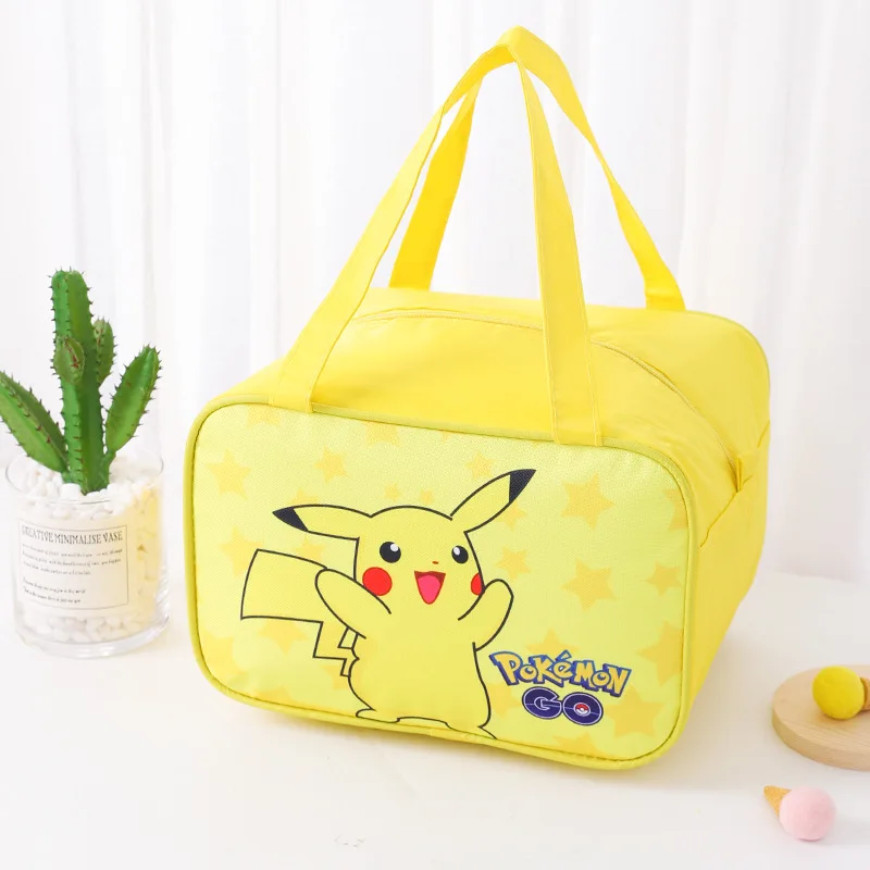 Pikachu Insulated Lunch Bag, Portable Lunch Box Storage Bag, Foldable Insulated Cooler Handbag,Perfect For Office School Picnic