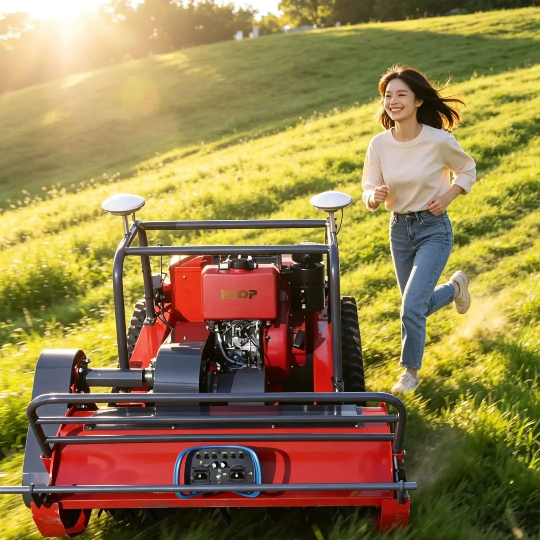 Customized Easy-to-operate, high-performance riding gps lawn mower Self-propelled lawn mower Suitable for golf courses
