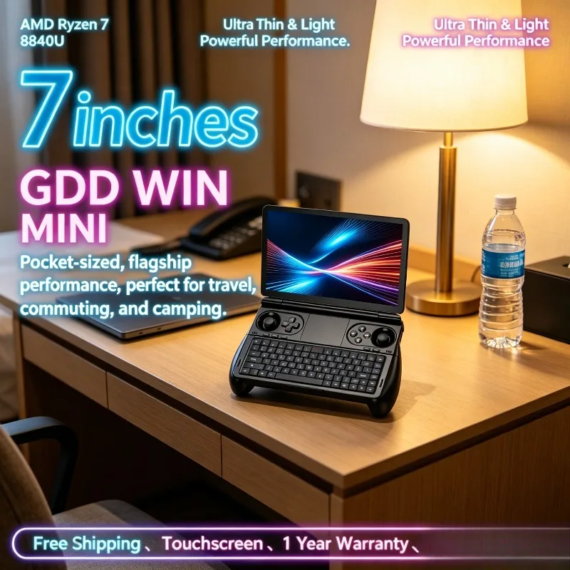 Consola de Juegos Portátil de 7 Pulgadas, Nueva Tableta GamePad 2026 GPD WIN Mini, Mini Laptop AMD AI 9 HX 370, 32GB RAM, 2TB PCIE4.0