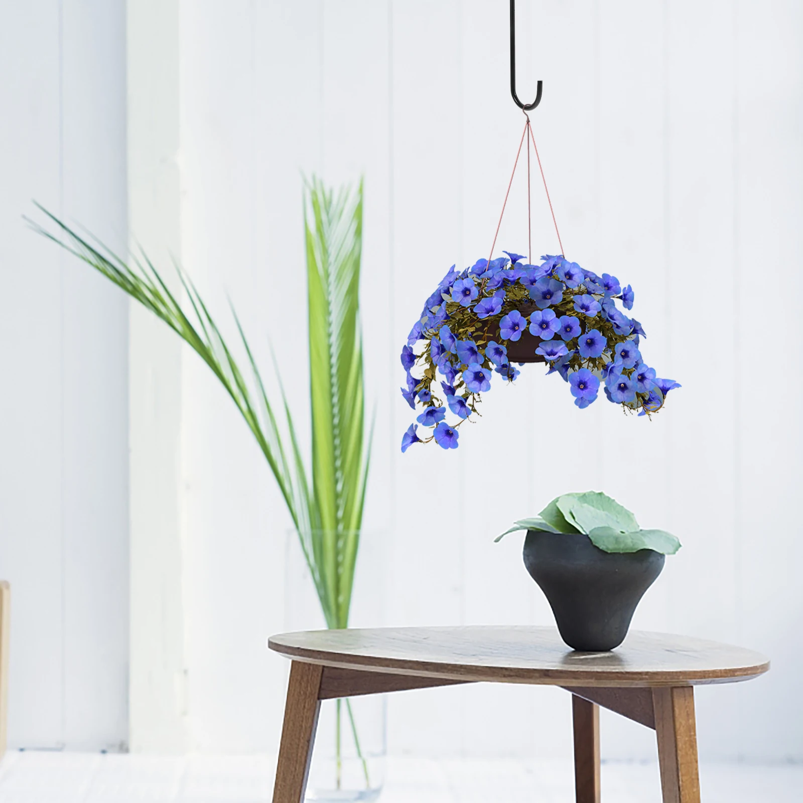 

6Pcs Outdoor Plant Hanging Hooks Iron Heavy Duty Basket Hooks Tree Branch Hook Bird Feeder Holder Garden Patio Fence Hangers