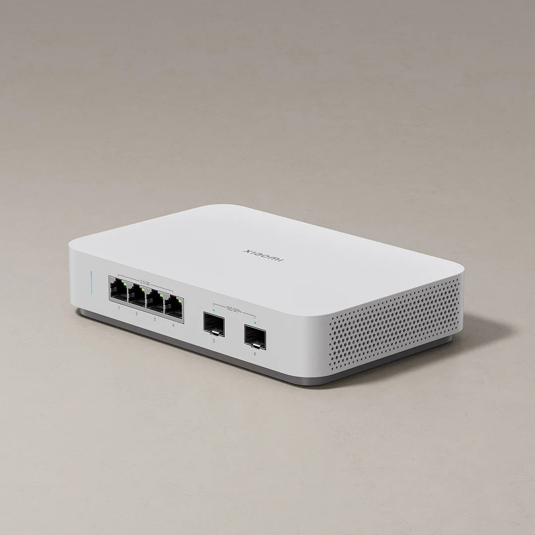 NEW Xiaomi Mi 10G Ethernet Switch 4×2.5G+2×10GMbps Mini Network Switches VLAN Ethernet Splitter Lan Router 6 Ports Hub Switch