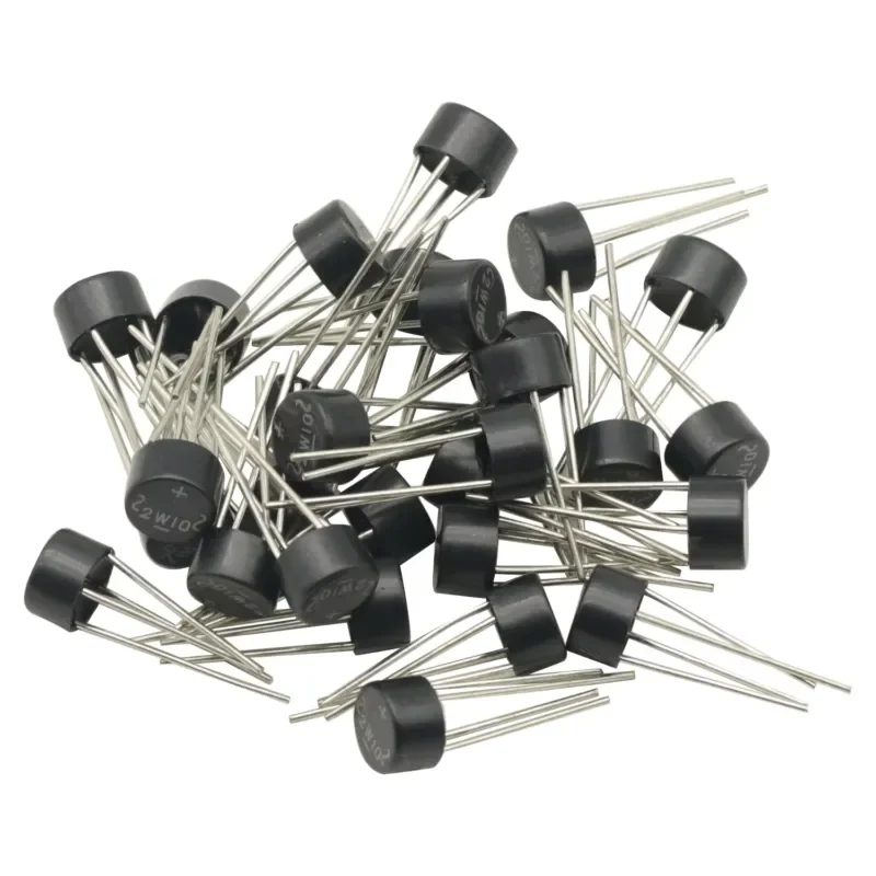 10PCS 2W10 2A 1000V Silicon Bridge Rectifiers Bridge Rectifier Diode 2W10 Round Bridge