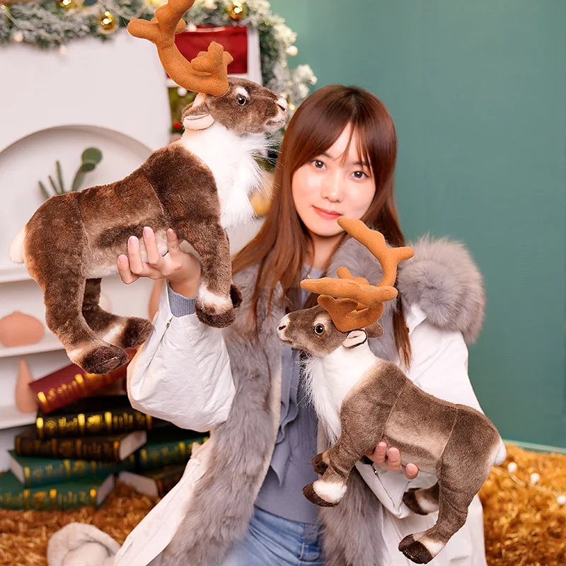 Simulation Rentier Plüschtier Weihnachten Hirsch Plüschtiere Puppe Weihnachten Elch Stofftiere Frohe Weihnachten Neujahr Dekor Beste Geschenke für Kinder – Detail 12