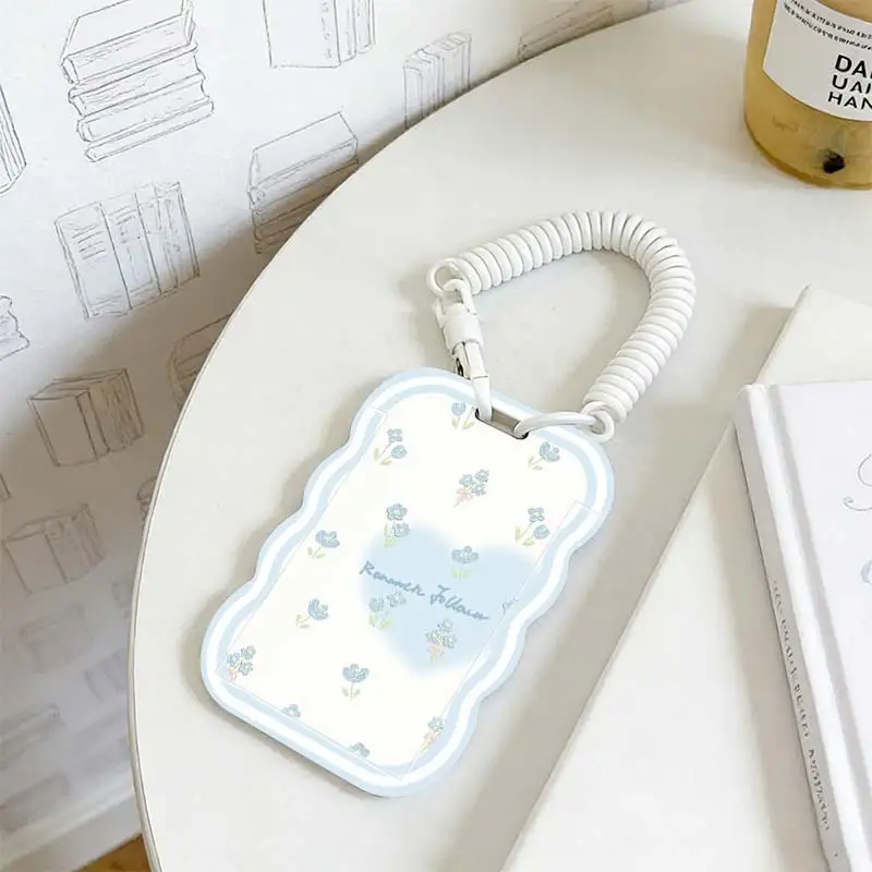 Card Protection Cover for Kpop Photocard Holder Stretchable Spring Cord Student Bus/Meal Card Protection Case Photo Protector
