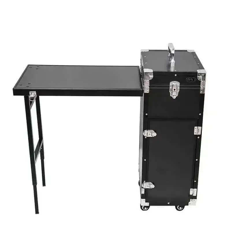 Portable Makeup Artist Nail Tables Foldable Nail Manicure Table Salon Furniture Creative Multi-function Pull Rod Makeup Table A