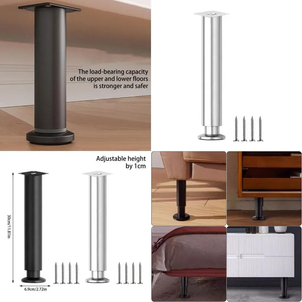 

Y1UD Регулируемые ножки для мебели от 30 до 31 см. Прочная стальная опора для стола. Выдвижная ножка шкафа для бытового и