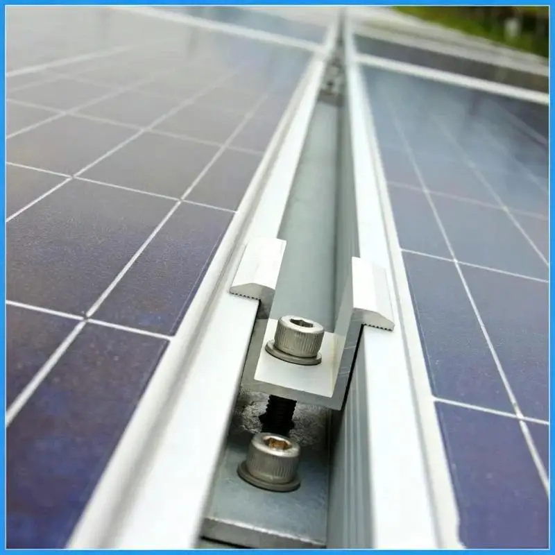 1/12 Pcs Solar Panel Mid Clamps,Solar Panel Bracket Aluminium Mounting Accessory