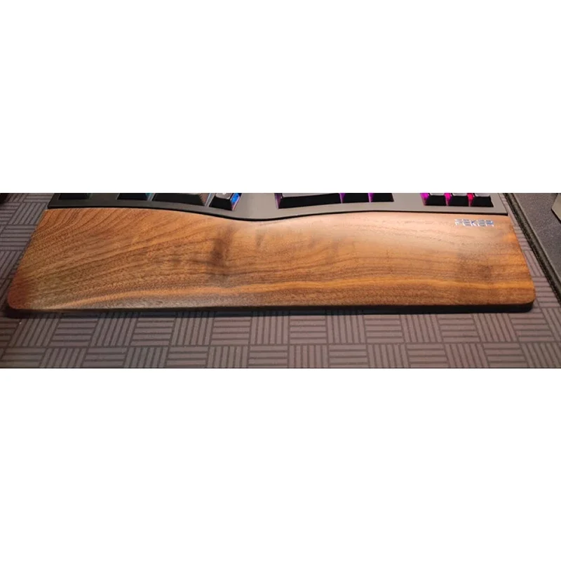 Imagem -03 - Feker-oak Mahogany Wood Keyboard Wrist Rest Hand Support Protection Braço Holder Computer Gamer Acessório Alice98 Alice80