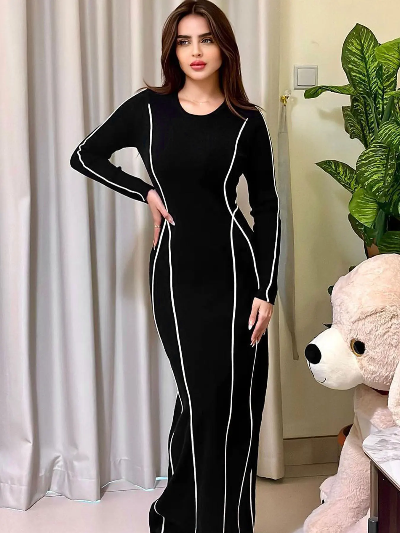 

Women's Dress Autumn High-end Slim-fit Elegant French Hip Dress