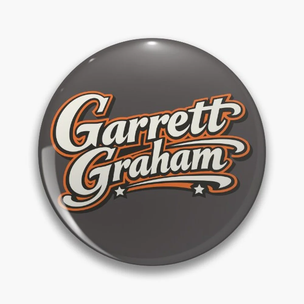 Garrett Graham Pin Holographic Star Heart Pin Brooches Laminated Button Fashion Accessory