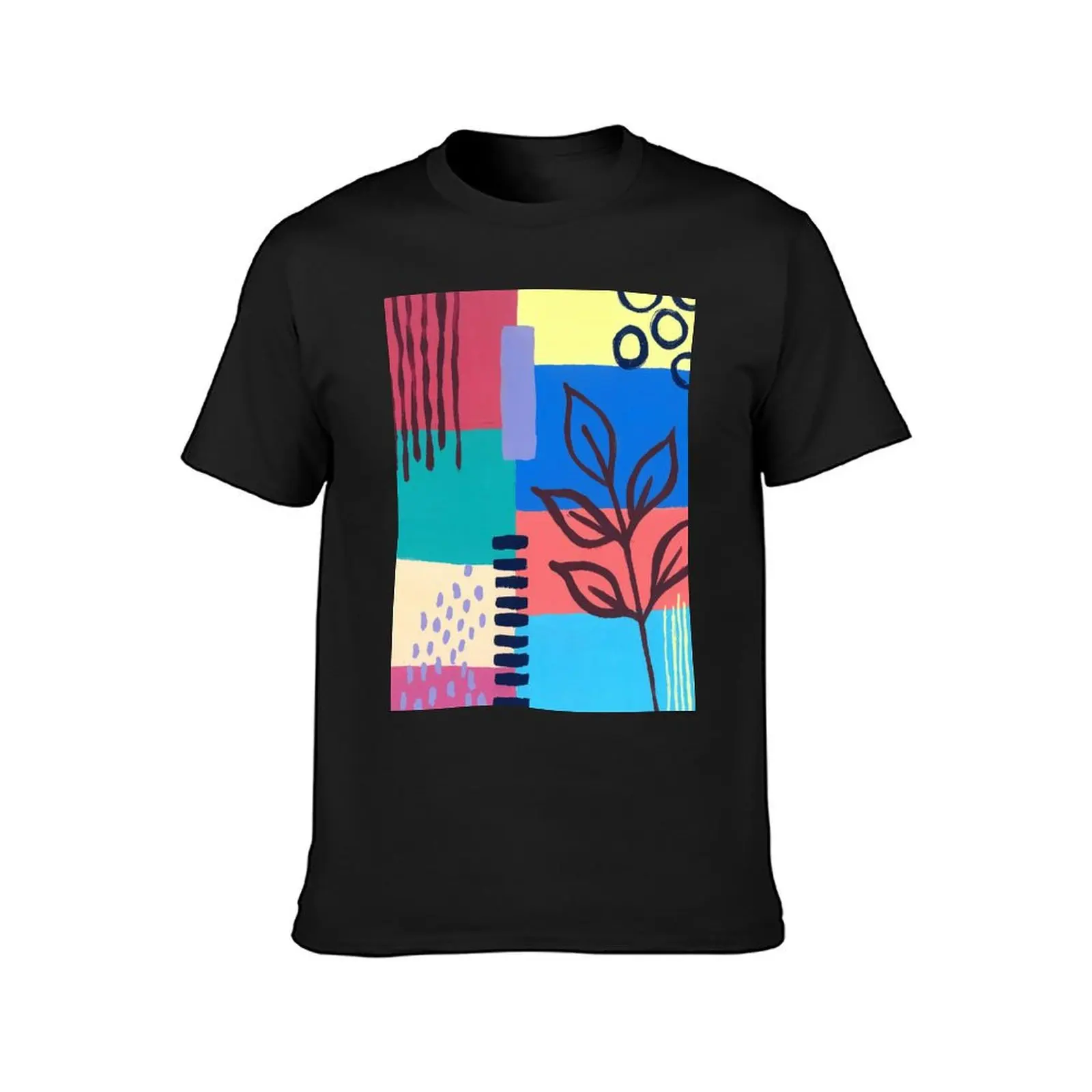 Colorful Squares with Shapes T-Shirt anime customs design your own slim fit t shirts for men