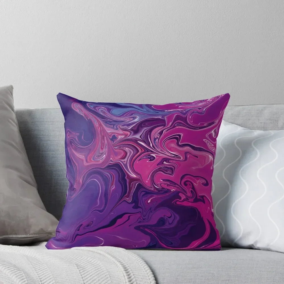 Magenta Liquid Swirl Abstract Throw Pillow Pillowcase Luxury Living Room Decorative Cushions pillow