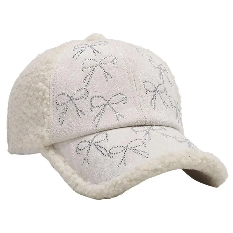 

652F Bowknot Decoration Baseball Hat Outdoor Sports Hat Adjustable Baseball Hat for Casual or Athletic Wear