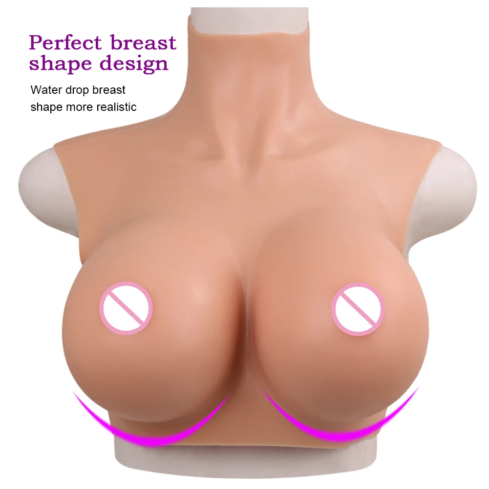 Thin Silicone Fake Boobs Breast Forms Breastplate for Cosplay Dragqueen Crossdressing Crossdresser
