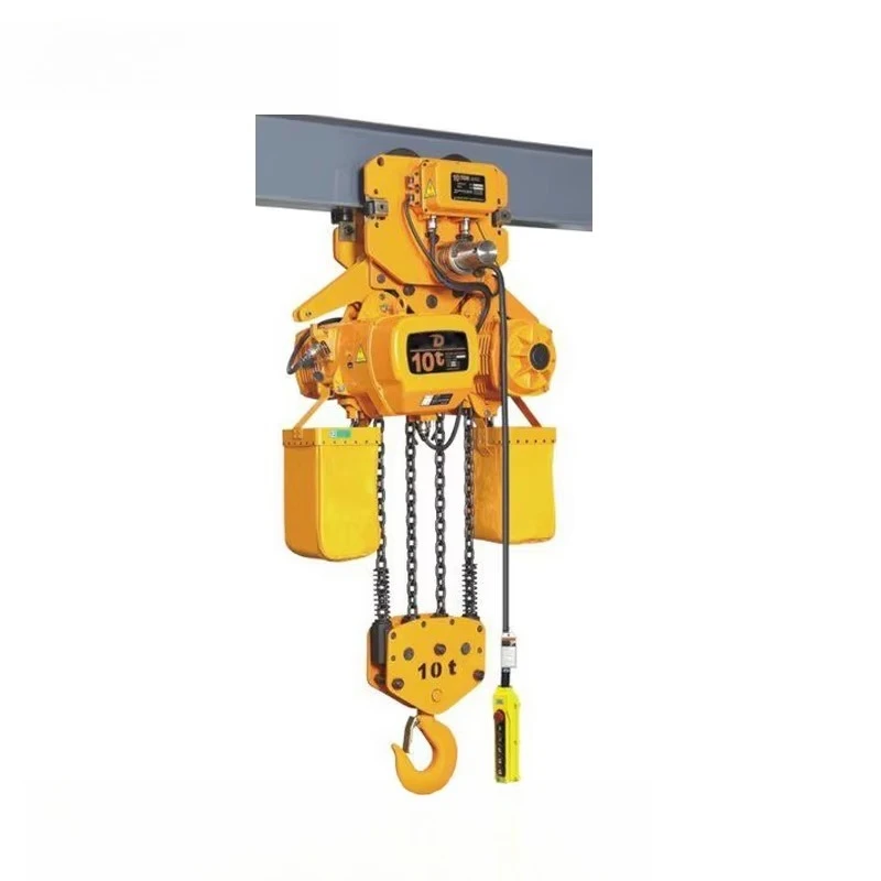 2 tons of 10m two-speed electric chain hoist with movable trolley entertainment