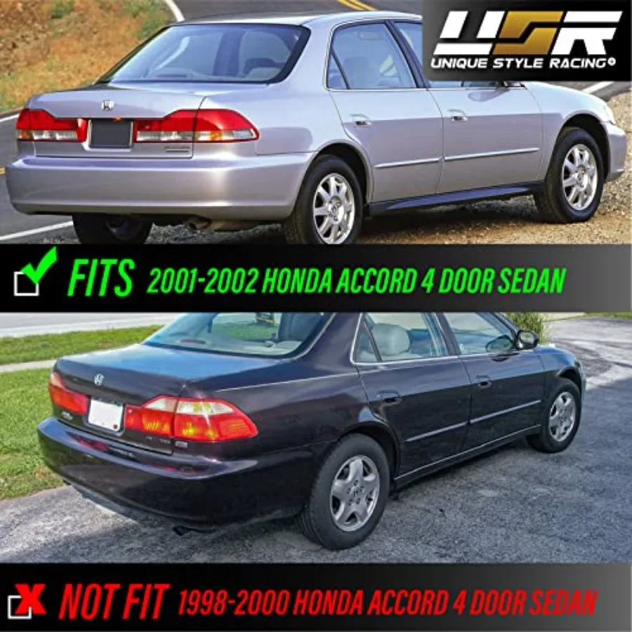 USR DEPO 0102 أكورد أضواء خلفية JDM نمط أحمر واضح عدسة LED الخلفية الذيل مصابيح مجموعة ل 20012002 هوندا أكورد 4 أبواب سيدان تعزيز