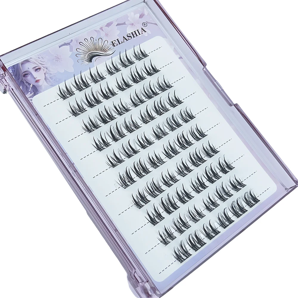 وصلات رموش احترافية ذات مظهر طبيعي للارتداء اليومي - ناعمة ومريحة، سهلة الاستخدام، خالية من القسوة، 10 صفوف من f