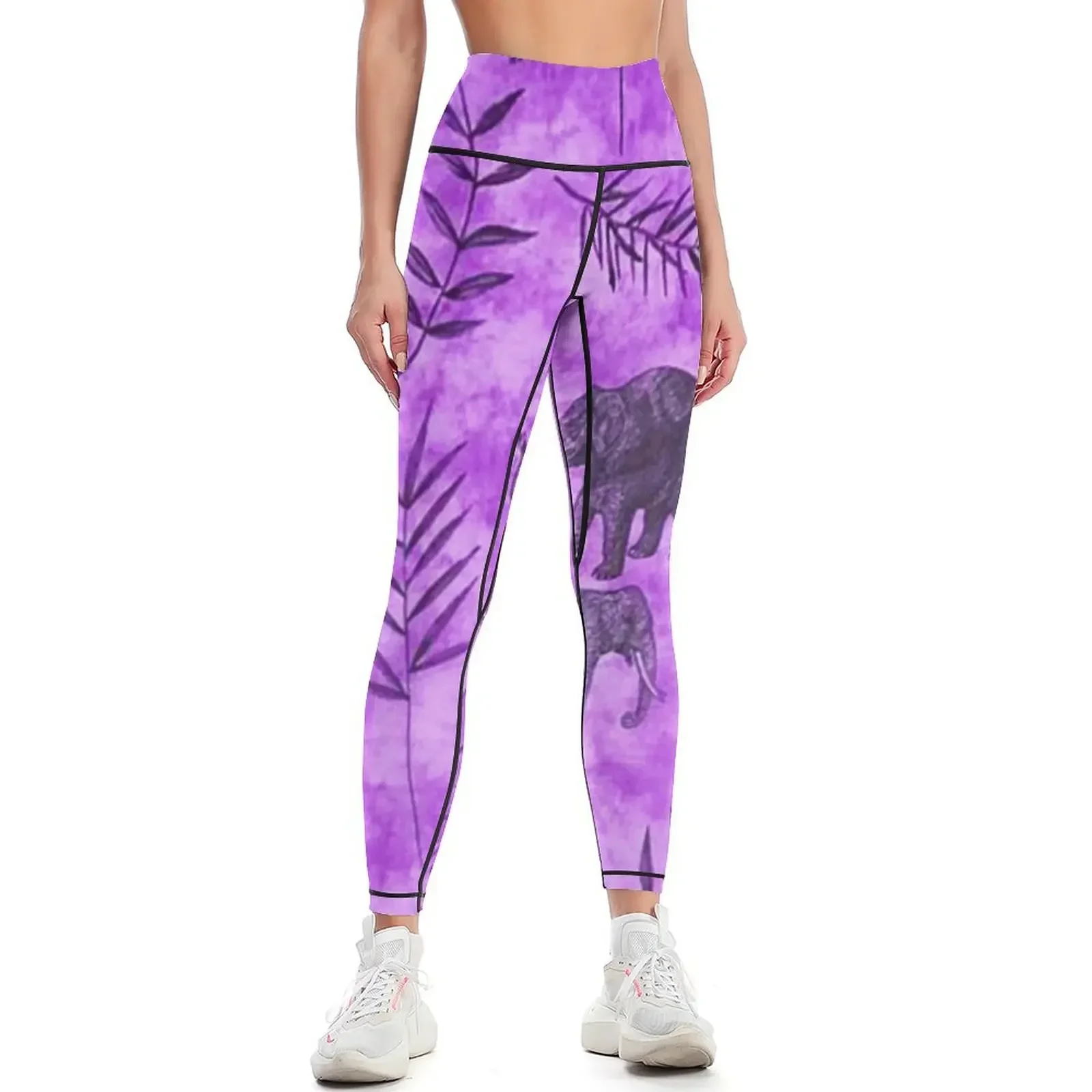 

Africa - Purple Leggings Women sportwear Sports female Women's sports pants Legging sport Womens Leggings