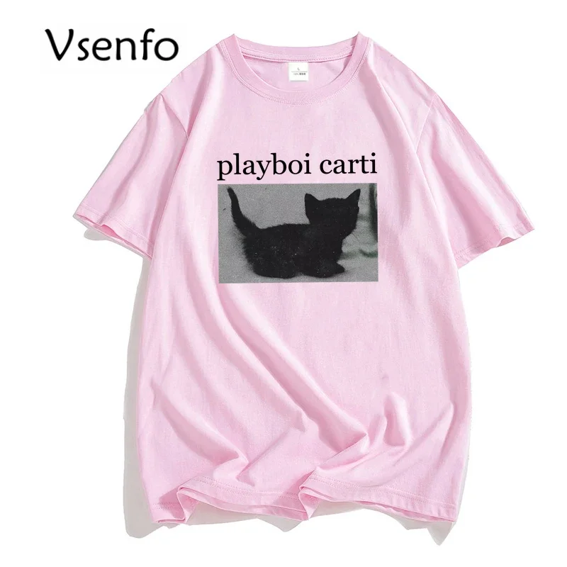 Playboi Carti T-shirt Hypebeast Vintage 90s Rap Hip Hop T Shirt Cotton Loose Casual Tshirt Tops Male Clothes Streetwear Tops