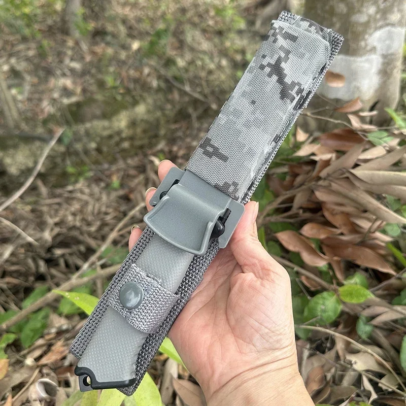 2024 New Outdoor Knife Fixed Blade Knife Military Camping Hunting Knives Tanto Blade W/Sheath Rubber Handle Edc Paring Tools