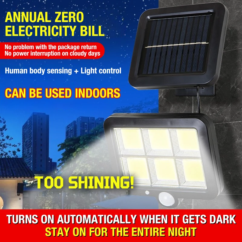 Solar powered split type courtyard street lamp, outdoor pedestrian sensing wall lamp, new rural indoor and outdoor LED emergency