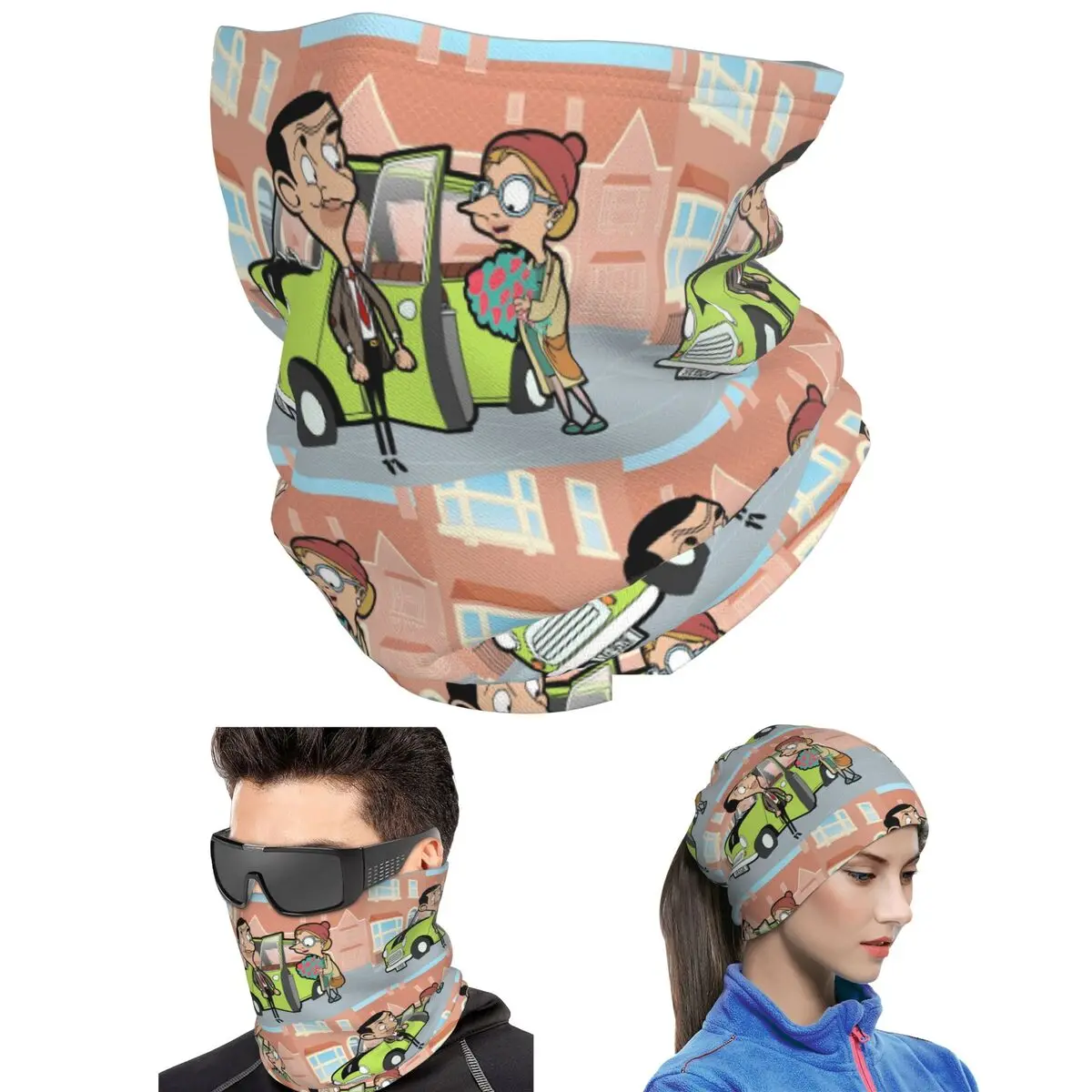 Mr Bean Bandana Neck Cover Printed Wrap Mask Scarf Hiking Fishing Face Mask For Men Women Adult Washable