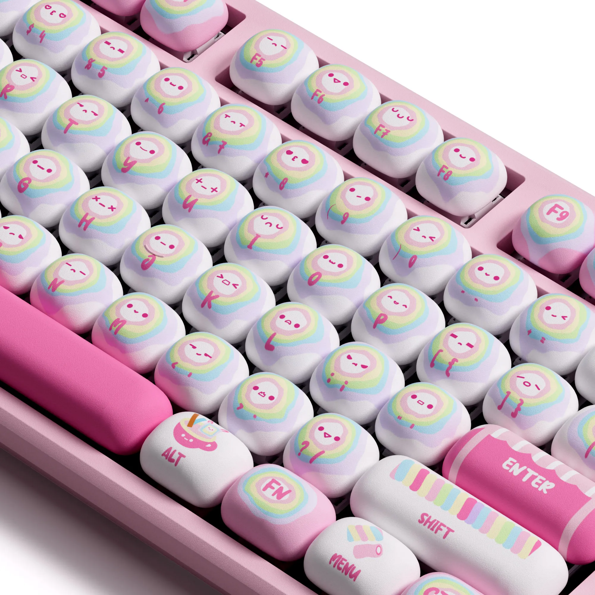 Akko MonsGeek MG108B Bun Wonderland Wireless Mechanical Keyboard MOG Profile RGB 108 Keys Full Size Hot Swap USB / 2.4G / BT 5.0